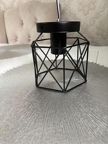 Digər işıqlandırma: Müasir dizaynlı tavan lampası plafonu - Rəng: mat qara - Material — 2