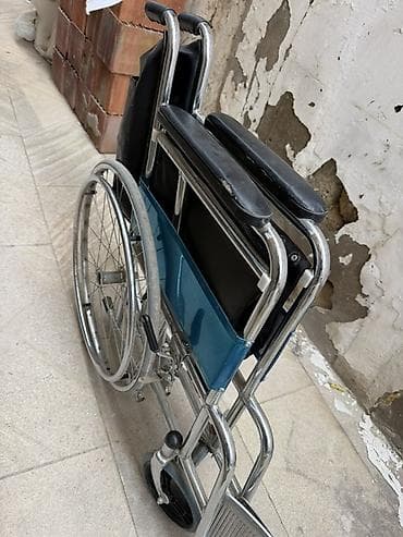 Mexanik əlil arabası - Çərçivə: möhkəm metal konstruksiya, xrom — 6