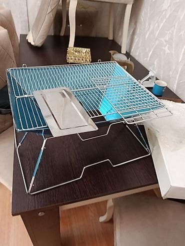 qazon setka: Daşına bilən kömürlü manqal/gril - Material: istiliyədavamlı metal — 2