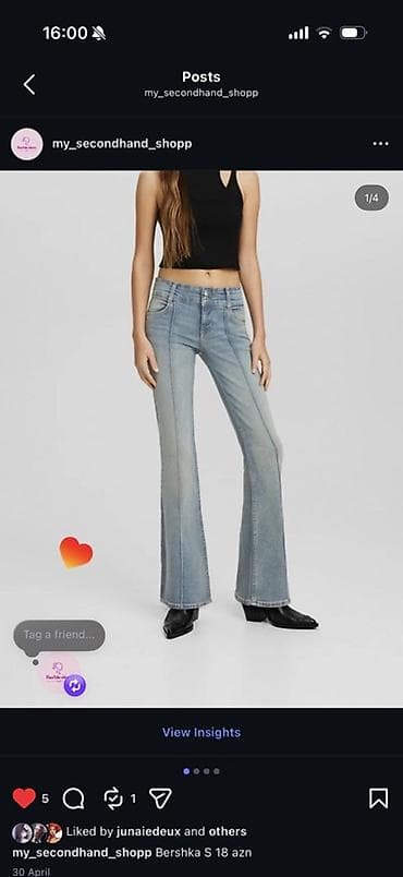 salvar: Cinslər, Bershka, S, rəng - Mavi — 1