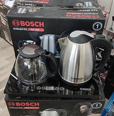 cofe: Elektrik Qoşa çaynik desti Bosch 1.8 litr tutumlu Şüşə sensr altliq — 3