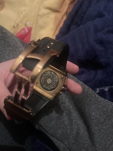 smart saat satilir: İşlənmiş, Qol saatı, Hublot, rəng - Qızılı — 8