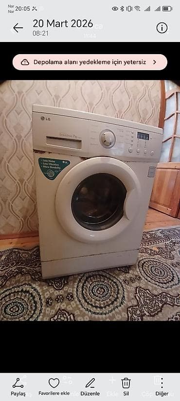 Paltaryuyan maşın LG, 7 kq, Avtomat, Qurutmasız