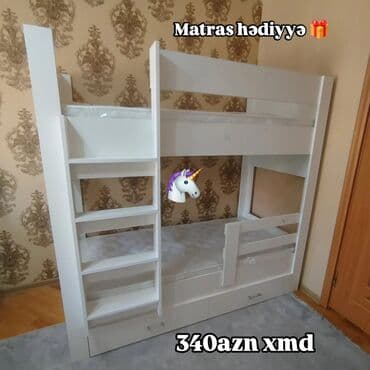 кровать купить баку: Новый, Двуспальная кровать, С матрасом — 2