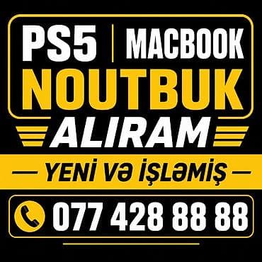 planşet qiyməti: YÜKSƏK QİYMƏTLƏ NOUTBUK PS5 MACBOOK ALIRAM NOUTBUK TƏZƏ VƏ İŞLƏMİŞ — 1