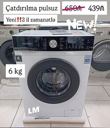 Paltaryuyan maşın 6 kq, Avtomat, Qurutmasız, Kredit yoxdur