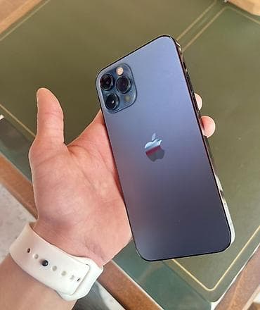 IPhone 12 Pro, 256 GB, Pacific Blue, Simsiz şarj, Face ID
