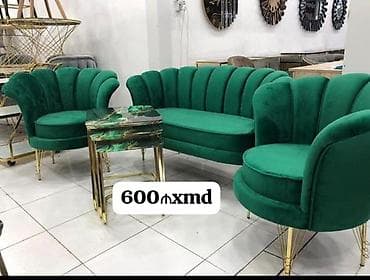 Yaşıl məxməri oturma dəsti: - 1 ədəd divan + 2 ədəd kreslo - Dəniz lalafo.az -da Yaşıl məxməri oturma dəsti: - 1 ədəd divan + 2 ədəd kreslo - Dəniz