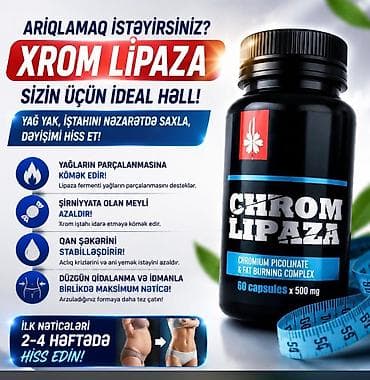 Xrom Lipaza – Chromium Picolinate & Fat Burning Complex Məhsul lalafo.az -da Xrom Lipaza – Chromium Picolinate & Fat Burning Complex Məhsul