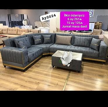 kiraye stol stul: Yeni, Künc divan, Qonaq otağı üçün, Açılmayan — 1