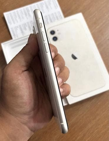aplle 11: IPhone 11, 128 GB, Ağ, Zəmanət, Simsiz şarj, Face ID — 4