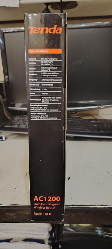 wan modem: Tenda AC1200 Dual-band Gigabit Wireless Router (Model: AC8) — 4