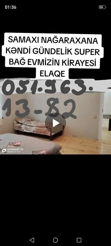 kiraye evlwr: Şamaxı, Nağaraxana kəndində gündəlik kirayə verilən bağ evi. - İki — 2