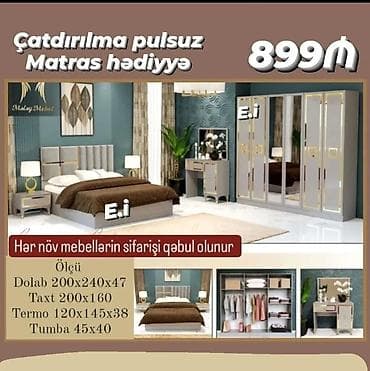 carpayi demir: İkinəfərlik çarpayı, Dolab, Yeni — 1