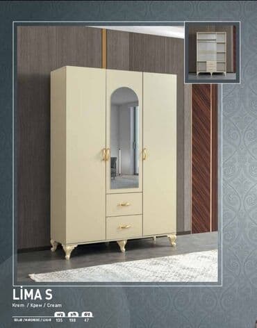 akril mdf: Yeni, Açılan, 3 qapılı Düz dolab, Qarderob, paltar dolabı, Türkiyə — 1