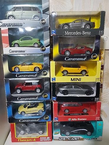 mini mercedes: Kolleksiya üçün 1:43 miqyaslı die-cast model avtomobillər. Şəkillərdə — 1