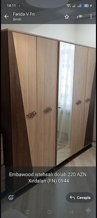 Komodlar: Embawood istehsalı dolab 220 AZN. Xırdalan (FN) 0944 — 1