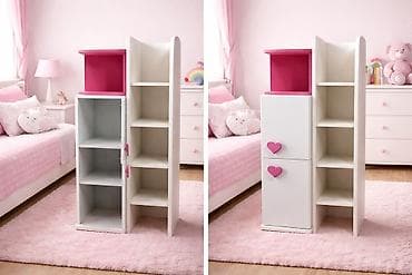 şfonerlər: Qız üçün, 2 qapılı, Açılan, Düz dolab — 1