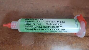 hovuz materialları: AMTECH FLUX NC-559-ASM Net Weight: 10ml No clean fluxdur. İstifadədən — 1