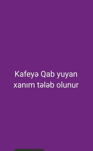 bakida qabyuyan isi: Посудомойщицы — 1
