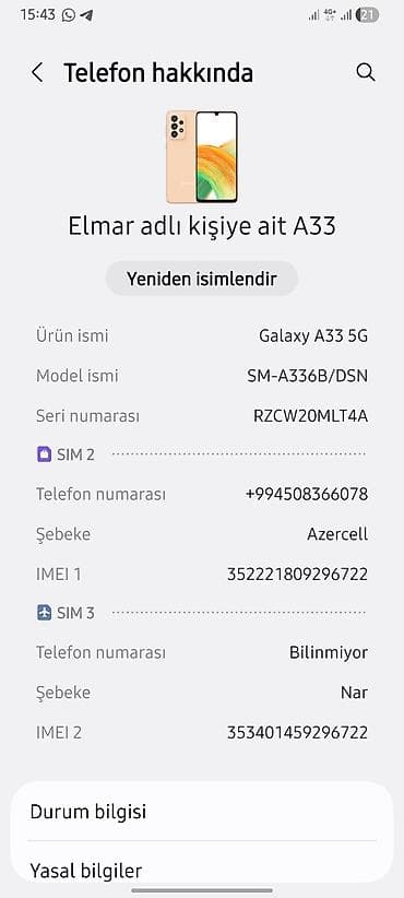 redmi en ucuz: Samsung Galaxy A53 5G, 128 GB, Barmaq izi — 6