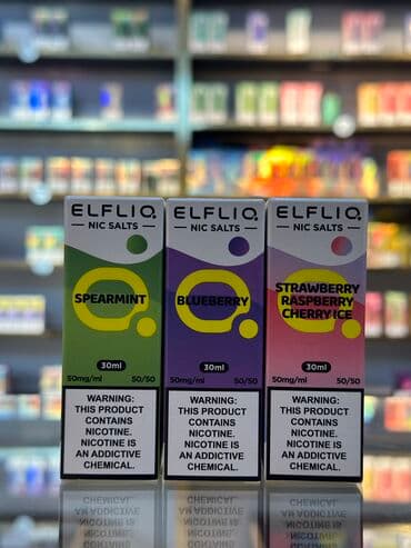 Elflio(Elfbar) 30ml 5% Dad çeşidləri: 1.Vişnə Kola 2.Çiyələk Kivi