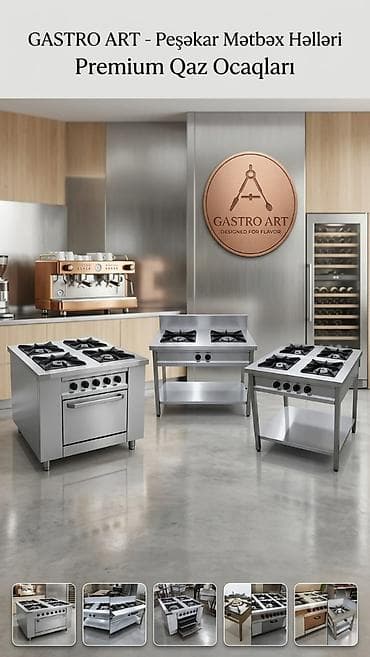 Professional qaz plitələri – restoran, kafe və istehsal mətbəxləri