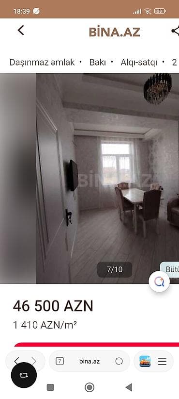 Həyət evi alıram: Bakıda satışda 2 otaqlı həyət/bağ evi. Əsas göstəricilər (şəkildə — 2