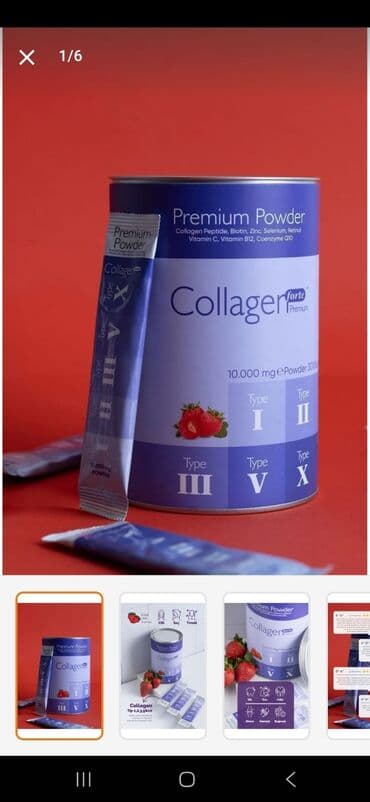 Collagen Forte Premium toz içkisi, tərkibində kollagen peptidlər