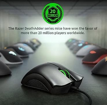 magic mouse: Razer DeathAdder Essential (Ergonomic Wired Gaming Mouse) - 6400 DPI — 4