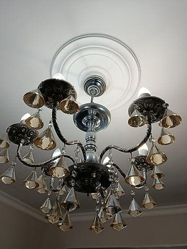 stol lampası: Çılçıraq, 6 lampa, Metal — 1