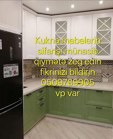 işlənmiş kuxna: Sifarişlə mətbəx dəsti, MDF — 1