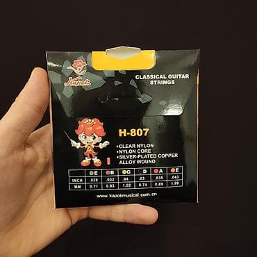 gitara simləri: Klassik neylon simlər Kapok H-807 Komplektdə 6 sim var (3 neylon və 3 — 2