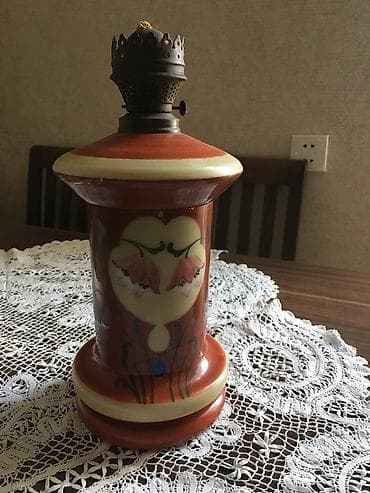 antik stullar: Starinnaya farforovaya lampa 19vek. Cena 1000manat — 1