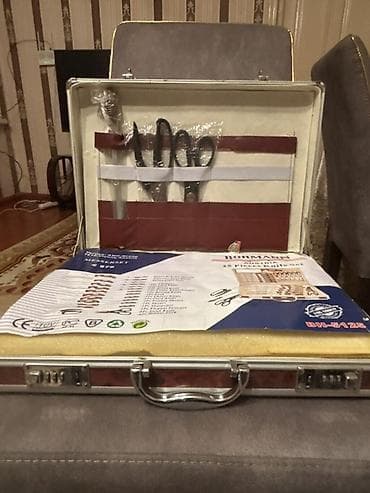 barraker qayçi: Bormann 28 hissəli mətbəx bıçaq dəsti – taxta naxışlı sərt portfellə — 2