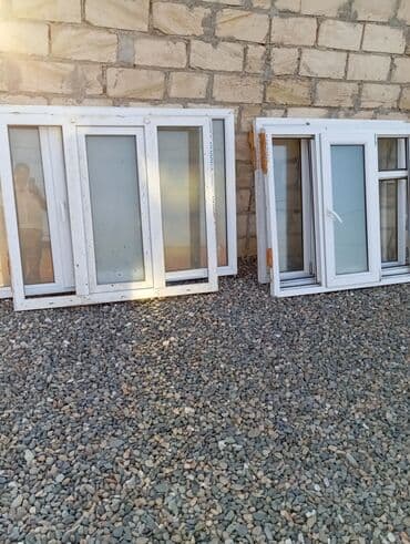 2.el pencere: Ağ rəngli PVC pəncərələr və qapılar, müxtəlif ölçülərdə mövcuddur. Bu — 1