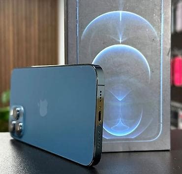 honur telfonu: IPhone 12 Pro Max, 128 GB, Göy, Zəmanət, Simsiz şarj, Face ID — 5