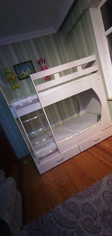 mebel parcalari: Oğlan və qız üçün, Yeni, Çarpayı, Matras ilə, Siyirməli, Laminat — 2