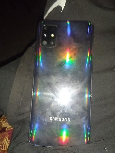iphone adapter original: Samsung Galaxy A51, 64 GB, rəng - Göy, Barmaq izi — 1