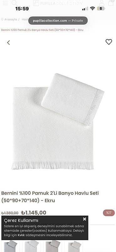 rəsim seti: Hamam üçün rəng - Ağ Pambıq Dəsmal — 1