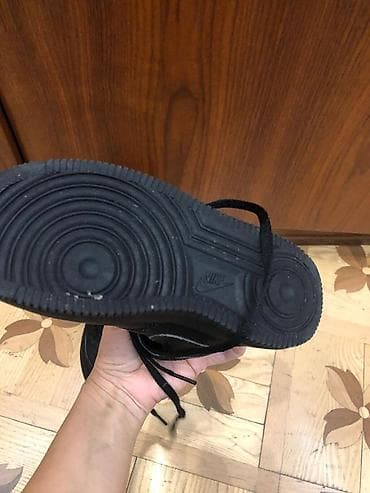 ket ayaqqabilar: Original Nike qara rəngli uşaq/yeniyetmə idman ayaqqabısı (high-top) — 3