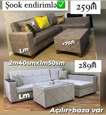 TV altlığı: Künc divan, Qonaq otağı üçün, Açılan — 1