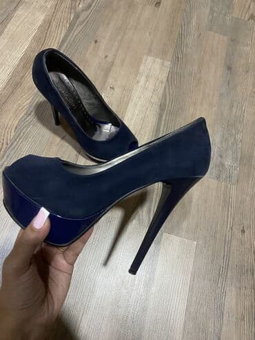 туфли новая не одевала не разу: Туфли, Размер: 36, цвет - Синий, Б/у — 3