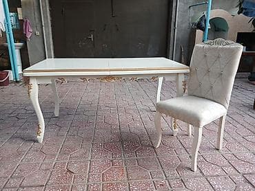 biliard masa: Qonaq otağı üçün, İşlənmiş, Açılan, Dördbucaq masa, 6 stul — 2
