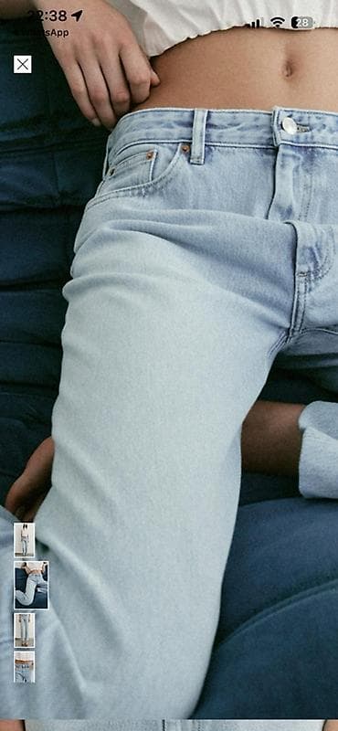 cins walvar: Açıq mavi ZARA cins şalvar. Razmer 36dır ancaq geniş kesimdir oversize — 2