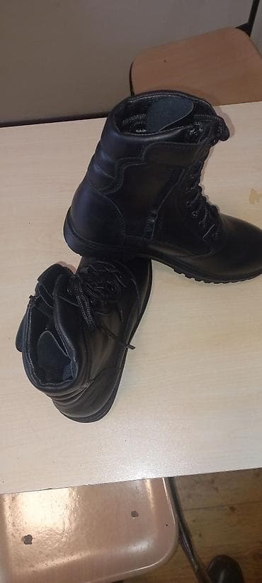 kişi bot: Qara hərbi/taktiki üslubda kişi çəkməsi - Model: uzun boğazlı — 5