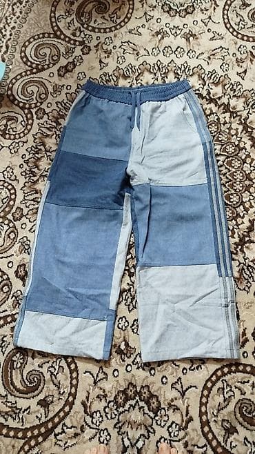 Denim şalvar dəsti 1) Klassik açıq mavi cins şalvar - Yüksək belə — 2