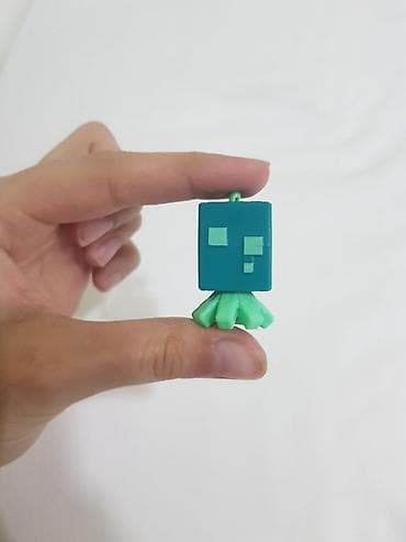 kinder minecraft: MC kinderjoy Glow Squid figure - Minecraft kinderjoy figure — 1
