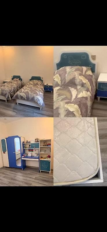Oğlan və qız üçün, 2 təknəfərlik çarpayı