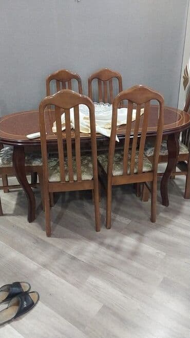 складные стулья: Для гостиной, Б/у, Раскладной, Овальный стол, 6 стульев — 1